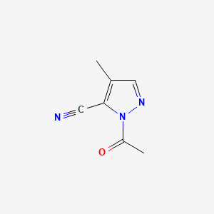 B576346 1-Acetyl-4-methyl-1H-pyrazole-5-carbonitrile CAS No. 1196-15-2