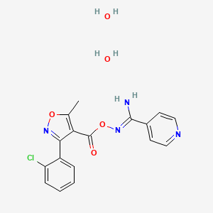 molecular formula C17H17ClN4O5 B5763464 N'-({[3-(2-chlorophenyl)-5-methyl-4-isoxazolyl]carbonyl}oxy)-4-pyridinecarboximidamide dihydrate 