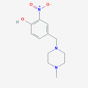 molecular formula C12H17N3O3 B5763473 4-[(4-methyl-1-piperazinyl)methyl]-2-nitrophenol 