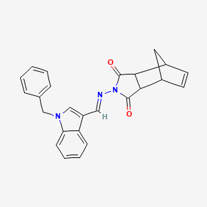 molecular formula C25H21N3O2 B5763490 4-{[(1-benzyl-1H-indol-3-yl)methylene]amino}-4-azatricyclo[5.2.1.0~2,6~]dec-8-ene-3,5-dione 