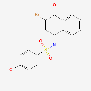 molecular formula C17H12BrNO4S B5763506 N-(3-bromo-4-oxo-1(4H)-naphthalenylidene)-4-methoxybenzenesulfonamide 