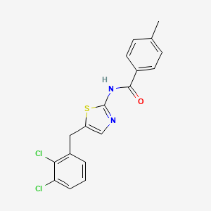 molecular formula C18H14Cl2N2OS B5763523 N-[5-(2,3-dichlorobenzyl)-1,3-thiazol-2-yl]-4-methylbenzamide 