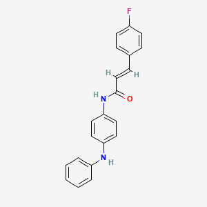 N-(4-anilinophenyl)-3-(4-fluorophenyl)acrylamide