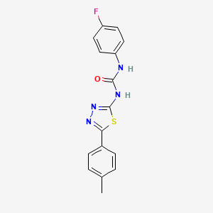 molecular formula C16H13FN4OS B5763545 N-(4-fluorophenyl)-N'-[5-(4-methylphenyl)-1,3,4-thiadiazol-2-yl]urea 
