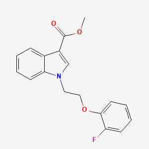 molecular formula C18H16FNO3 B5763555 methyl 1-[2-(2-fluorophenoxy)ethyl]-1H-indole-3-carboxylate 