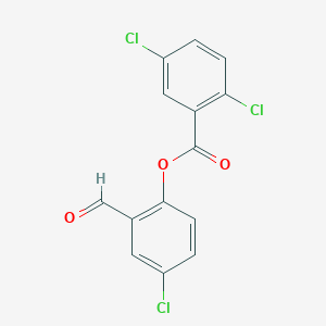 molecular formula C14H7Cl3O3 B5763563 4-chloro-2-formylphenyl 2,5-dichlorobenzoate 