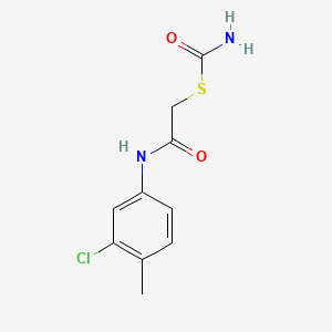 molecular formula C10H11ClN2O2S B5763588 S-{2-[(3-chloro-4-methylphenyl)amino]-2-oxoethyl} thiocarbamate 