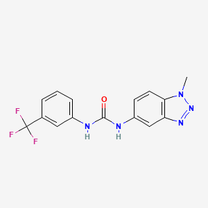 molecular formula C15H12F3N5O B5763594 N-(1-methyl-1H-1,2,3-benzotriazol-5-yl)-N'-[3-(trifluoromethyl)phenyl]urea 