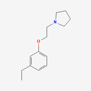 molecular formula C14H21NO B5763595 1-[2-(3-ethylphenoxy)ethyl]pyrrolidine 