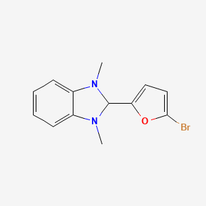 molecular formula C13H13BrN2O B5763596 2-(5-bromo-2-furyl)-1,3-dimethyl-2,3-dihydro-1H-benzimidazole 