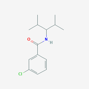 molecular formula C14H20ClNO B5763606 3-chloro-N-(1-isopropyl-2-methylpropyl)benzamide 