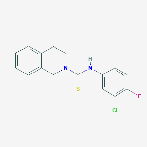 molecular formula C16H14ClFN2S B5763617 N-(3-chloro-4-fluorophenyl)-3,4-dihydro-2(1H)-isoquinolinecarbothioamide 