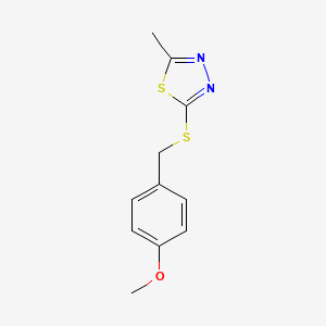 molecular formula C11H12N2OS2 B5763623 2-[(4-methoxybenzyl)thio]-5-methyl-1,3,4-thiadiazole 