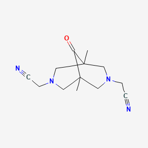 molecular formula C13H18N4O B5763647 2,2'-(1,5-dimethyl-9-oxo-3,7-diazabicyclo[3.3.1]nonane-3,7-diyl)diacetonitrile 