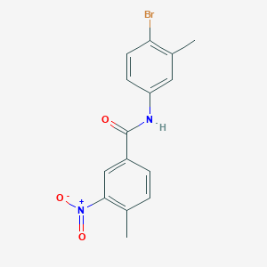 molecular formula C15H13BrN2O3 B5763651 N-(4-bromo-3-methylphenyl)-4-methyl-3-nitrobenzamide 