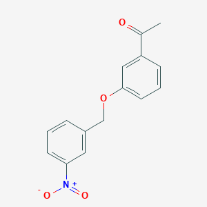 molecular formula C15H13NO4 B5763658 1-{3-[(3-nitrobenzyl)oxy]phenyl}ethanone 