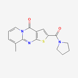molecular formula C16H15N3O2S B5763677 9-methyl-2-(1-pyrrolidinylcarbonyl)-4H-pyrido[1,2-a]thieno[2,3-d]pyrimidin-4-one 