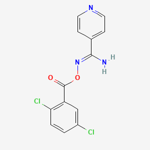 molecular formula C13H9Cl2N3O2 B5763687 N'-[(2,5-dichlorobenzoyl)oxy]-4-pyridinecarboximidamide 