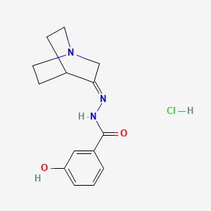 molecular formula C14H18ClN3O2 B5763713 N'-1-azabicyclo[2.2.2]oct-3-ylidene-3-hydroxybenzohydrazide hydrochloride 
