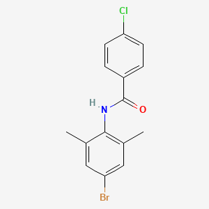 molecular formula C15H13BrClNO B5763723 N-(4-bromo-2,6-dimethylphenyl)-4-chlorobenzamide 