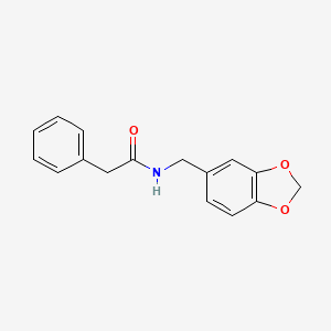 molecular formula C16H15NO3 B5763732 N-(1,3-benzodioxol-5-ylmethyl)-2-phenylacetamide 