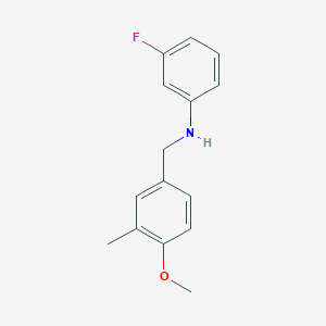 molecular formula C15H16FNO B5763778 (3-fluorophenyl)(4-methoxy-3-methylbenzyl)amine 