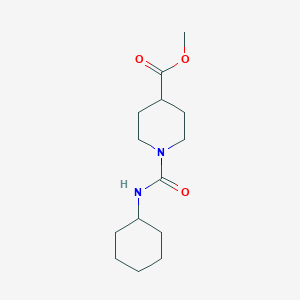 molecular formula C14H24N2O3 B5763806 methyl 1-[(cyclohexylamino)carbonyl]-4-piperidinecarboxylate 