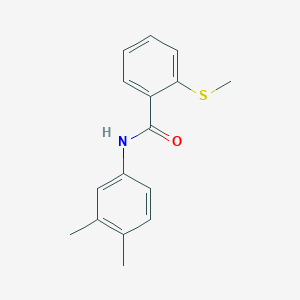 molecular formula C16H17NOS B5763821 N-(3,4-dimethylphenyl)-2-(methylthio)benzamide 