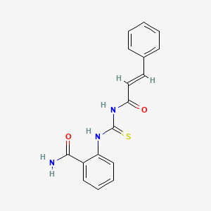 molecular formula C17H15N3O2S B5763831 2-{[(cinnamoylamino)carbonothioyl]amino}benzamide 