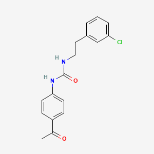 molecular formula C17H17ClN2O2 B5763837 N-(4-acetylphenyl)-N'-[2-(3-chlorophenyl)ethyl]urea 