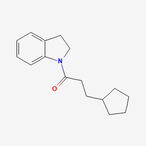 molecular formula C16H21NO B5763845 1-(3-cyclopentylpropanoyl)indoline 