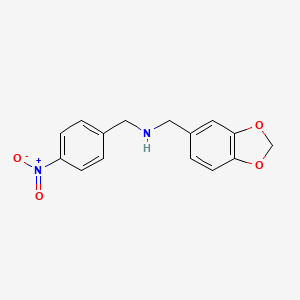 molecular formula C15H14N2O4 B5763859 (1,3-benzodioxol-5-ylmethyl)(4-nitrobenzyl)amine 