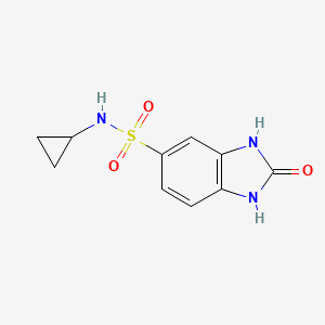 molecular formula C10H11N3O3S B5763870 N-cyclopropyl-2-oxo-2,3-dihydro-1H-benzimidazole-5-sulfonamide 