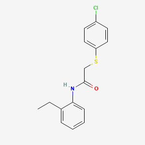 molecular formula C16H16ClNOS B5763879 2-[(4-chlorophenyl)thio]-N-(2-ethylphenyl)acetamide CAS No. 6192-79-6