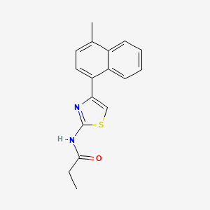 molecular formula C17H16N2OS B5763885 N-[4-(4-methyl-1-naphthyl)-1,3-thiazol-2-yl]propanamide 