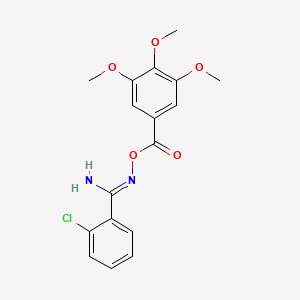 molecular formula C17H17ClN2O5 B5763887 2-chloro-N'-[(3,4,5-trimethoxybenzoyl)oxy]benzenecarboximidamide 