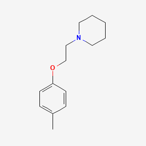 molecular formula C14H21NO B5763894 1-[2-(4-methylphenoxy)ethyl]piperidine 