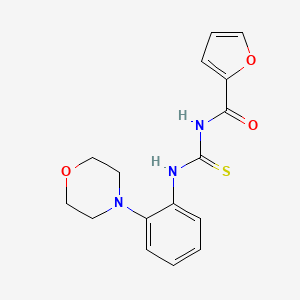 molecular formula C16H17N3O3S B5763905 N-({[2-(4-morpholinyl)phenyl]amino}carbonothioyl)-2-furamide 