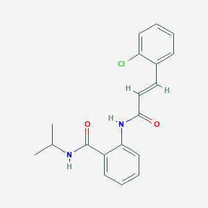 molecular formula C19H19ClN2O2 B5763914 2-{[3-(2-chlorophenyl)acryloyl]amino}-N-isopropylbenzamide 