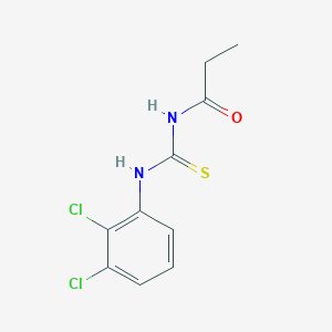 molecular formula C10H10Cl2N2OS B5763921 N-{[(2,3-dichlorophenyl)amino]carbonothioyl}propanamide 