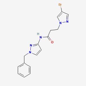 molecular formula C16H16BrN5O B5763934 N-(1-benzyl-1H-pyrazol-3-yl)-3-(4-bromo-1H-pyrazol-1-yl)propanamide 