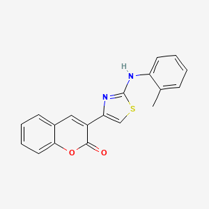 molecular formula C19H14N2O2S B5763941 3-{2-[(2-甲基苯基)氨基]-1,3-噻唑-4-基}-2H-色烯-2-酮 CAS No. 5478-06-8