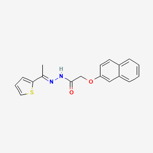 molecular formula C18H16N2O2S B5763942 2-(2-naphthyloxy)-N'-[1-(2-thienyl)ethylidene]acetohydrazide 