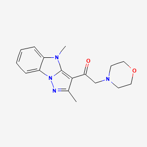 molecular formula C17H20N4O2 B5763949 1-(2,4-dimethyl-4H-pyrazolo[1,5-a]benzimidazol-3-yl)-2-(4-morpholinyl)ethanone 
