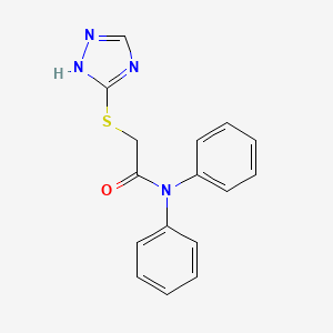 molecular formula C16H14N4OS B5763955 N,N-diphenyl-2-(1H-1,2,4-triazol-5-ylthio)acetamide 