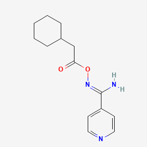 molecular formula C14H19N3O2 B5763962 N'-[(2-cyclohexylacetyl)oxy]-4-pyridinecarboximidamide 