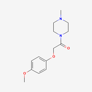 molecular formula C14H20N2O3 B5763984 1-[(4-methoxyphenoxy)acetyl]-4-methylpiperazine 