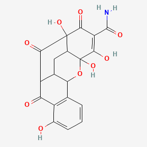 molecular formula C19H15NO9 B576400 4-Hydroxytetracycloxide CAS No. 1251-11-2