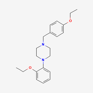 molecular formula C21H28N2O2 B5764003 1-(4-ethoxybenzyl)-4-(2-ethoxyphenyl)piperazine 