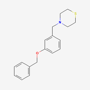 molecular formula C18H21NOS B5764013 4-[3-(benzyloxy)benzyl]thiomorpholine 